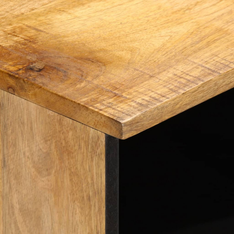 Szafka nocna, 40x34x46 cm, lite surowe drewno mango
