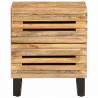 Szafka nocna, 40x34x46 cm, lite surowe drewno mango