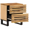 Szafka nocna, 40x34x46 cm, lite surowe drewno mango