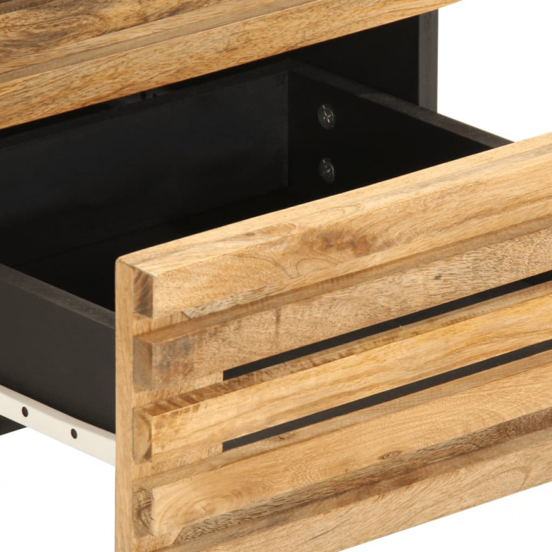 Szafka nocna, 40x34x46 cm, lite surowe drewno mango