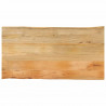 Blat stołu, 100x60x2,5 cm, naturalna krawędź, lite drewno mango