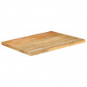 Blat stołu, 70x60x3,8 cm, naturalna krawędź, lite drewno mango