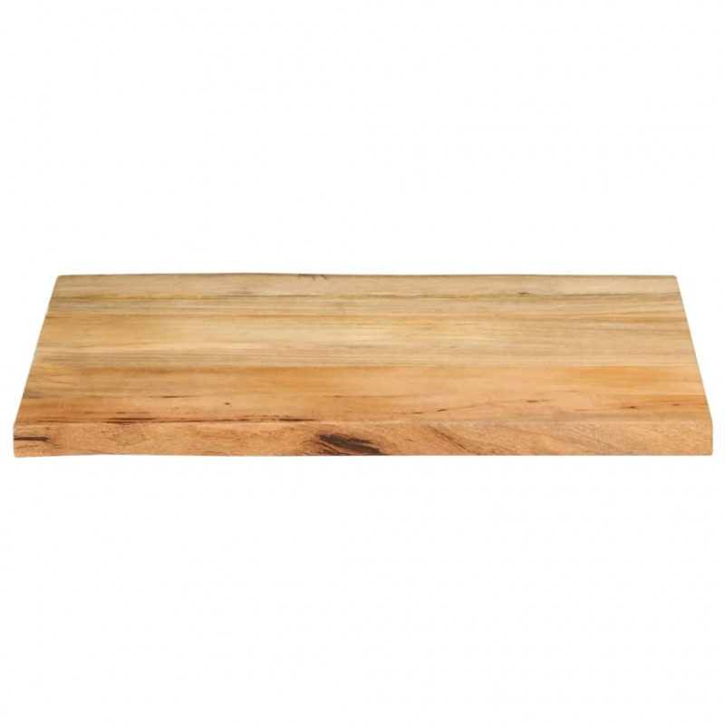 Blat stołu, 70x60x3,8 cm, naturalna krawędź, lite drewno mango