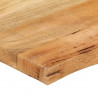 Blat stołu, 70x60x3,8 cm, naturalna krawędź, lite drewno mango