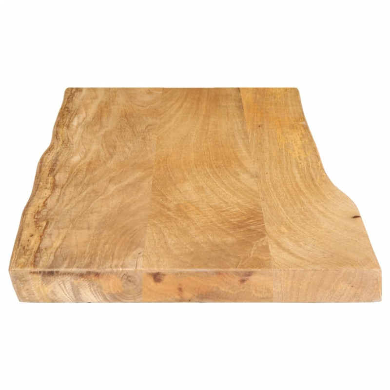 Blat stołu, 80x40x3,8 cm, naturalna krawędź, lite drewno mango