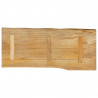 Blat stołu, 80x40x3,8 cm, naturalna krawędź, lite drewno mango