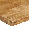 Blat stołu, 80x40x3,8 cm, naturalna krawędź, lite drewno mango