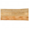 Blat stołu, 140x60x3,8 cm, naturalna krawędź, lite drewno mango