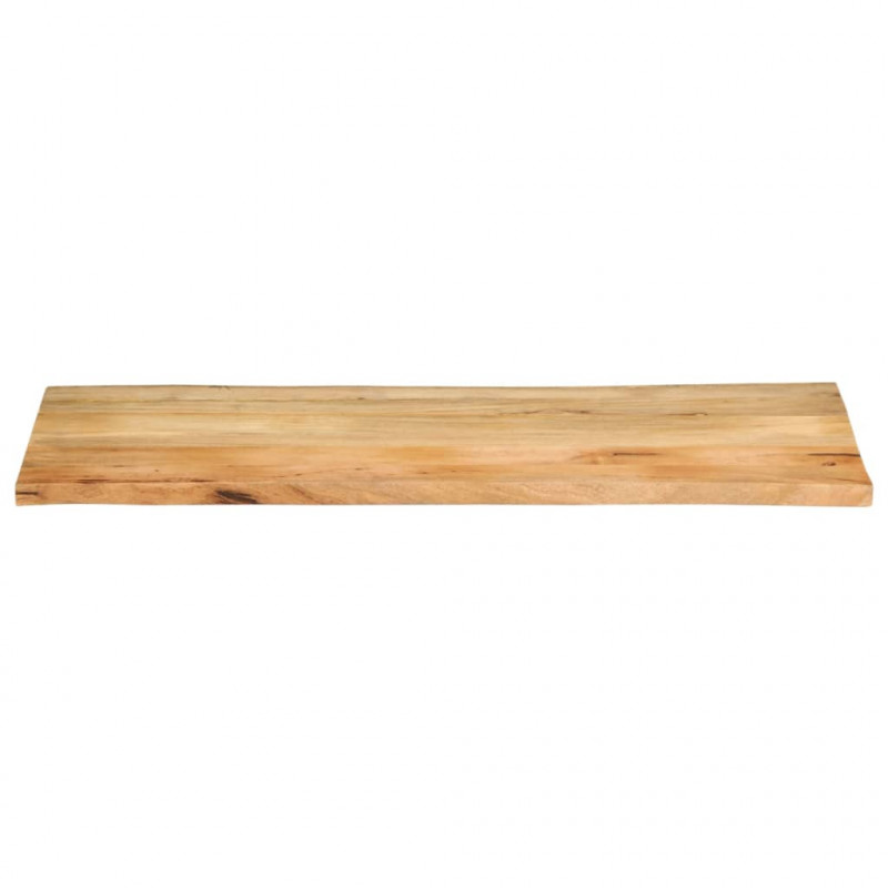 Blat stołu, 140x60x3,8 cm, naturalna krawędź, lite drewno mango