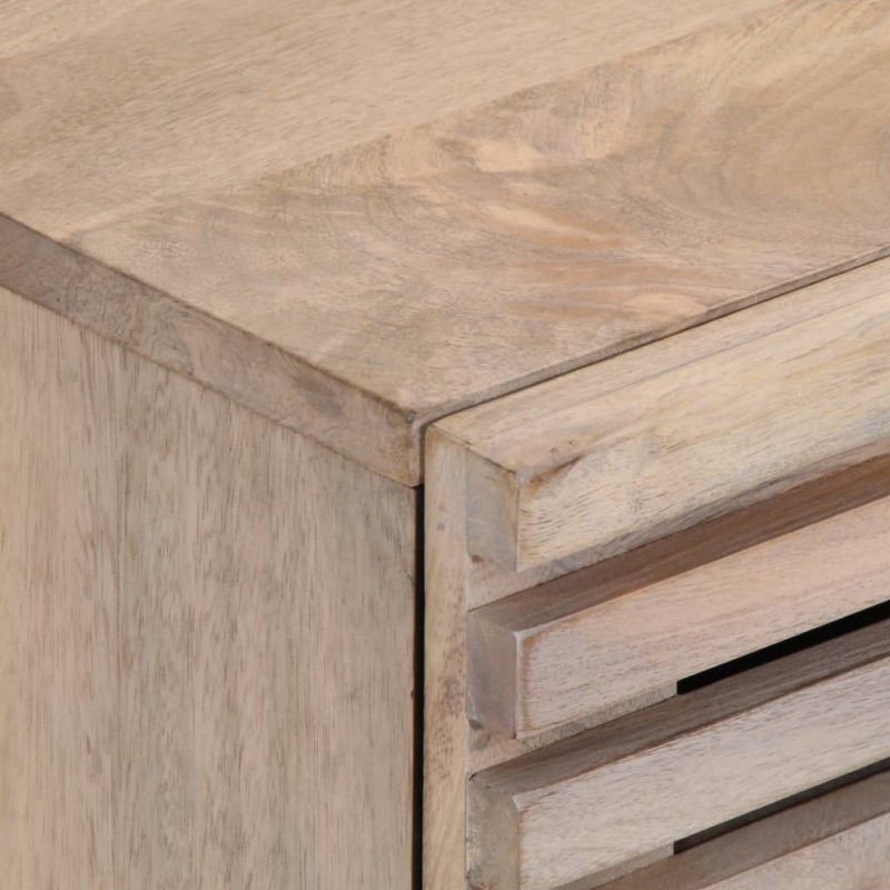 Szafka nocna, 40x34x46 cm, bielone drewno mango