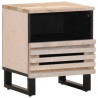 Szafka nocna, 40x34x46 cm, bielone drewno mango
