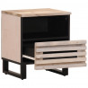 Szafka nocna, 40x34x46 cm, bielone drewno mango