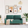 Sofa 2-osobowa, ciemnozielona, 140 cm, tapicerowana aksamitem