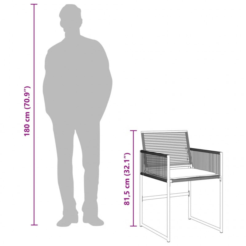 5-cz. zestaw mebli ogrodowych z poduszkami, czarny, polirattan
