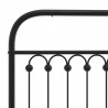 Metalowe wezgłowie, czarne, 160 cm