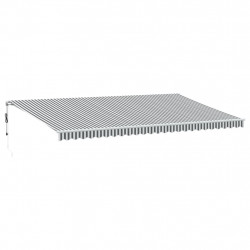 Automatyczna markiza z LED, antracytowo-biała, 600x350 cm