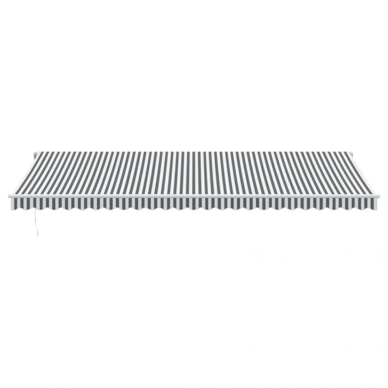Automatyczna markiza z LED, antracytowo-biała, 600x350 cm