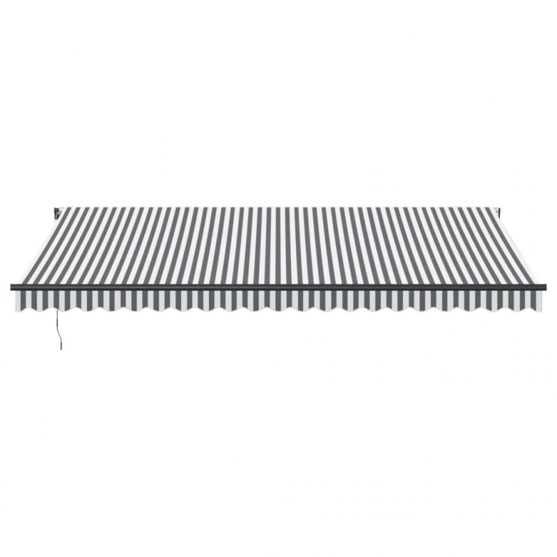 Automatyczna markiza z LED, antracytowo-biała, 500x300 cm