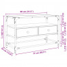 Szafka pod TV ze szklanym blatem, czarna, 80x35x51 cm