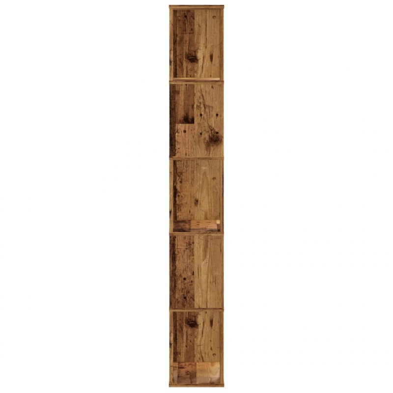 5-poziomowy regał na książki, stare drewno, 45x23,5x162,5 cm