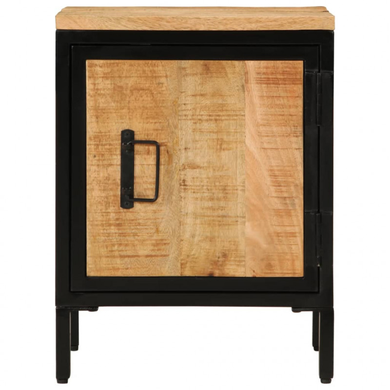 Szafka nocna, 40x30x52,5 cm, surowe drewno mango