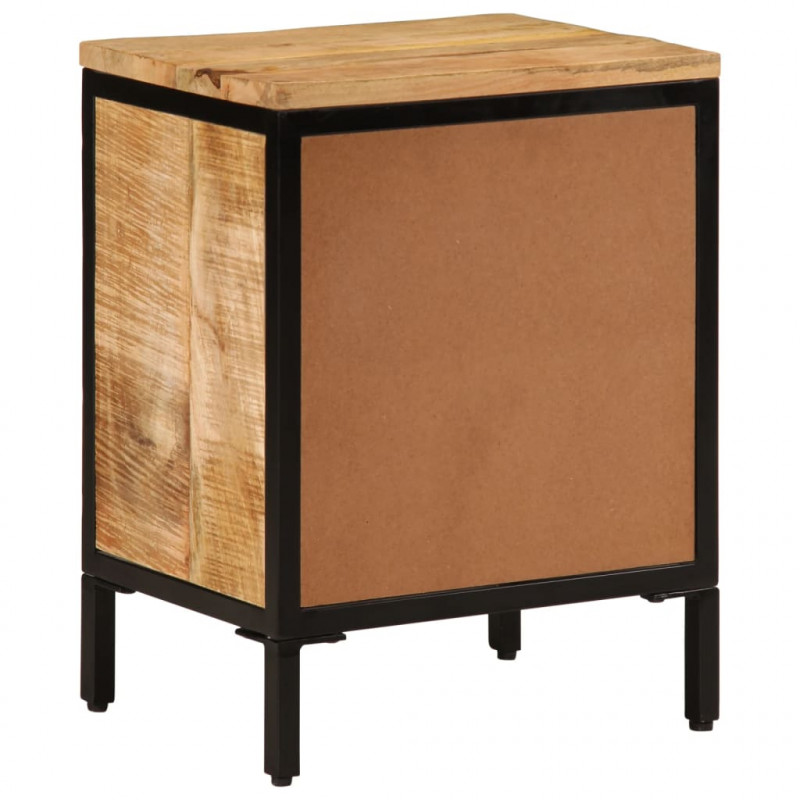 Szafka nocna, 40x30x52,5 cm, surowe drewno mango