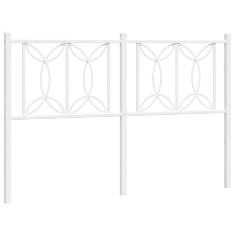 Metalowe wezgłowie, białe, 135 cm