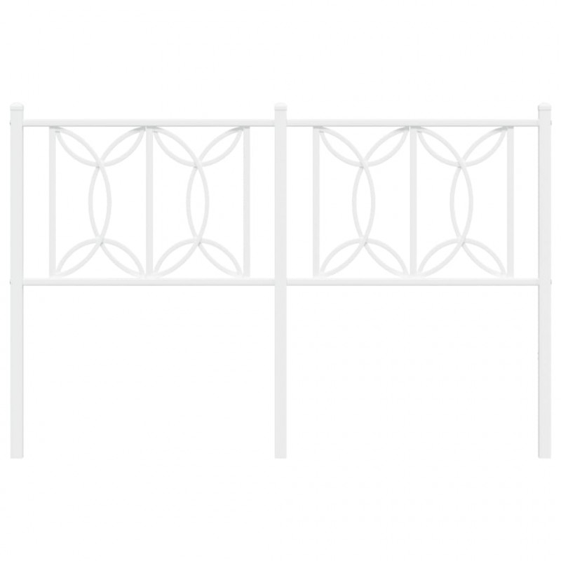 Metalowe wezgłowie, białe, 135 cm