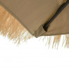 Parasol ogrodowy z LED, stalowy słupek, brązowy, 290x290x238 cm
