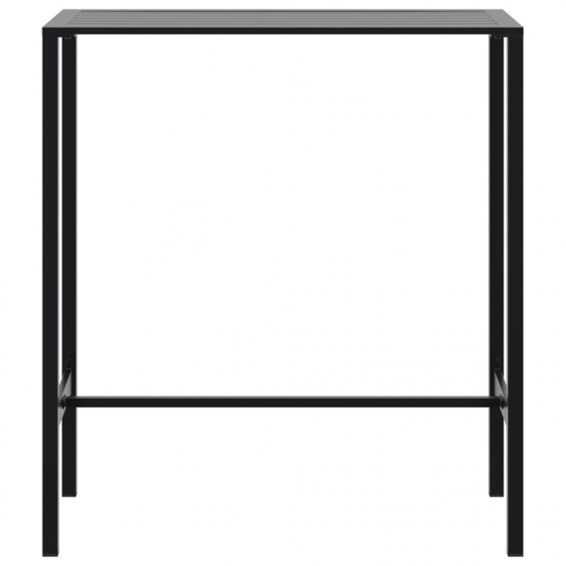 Stolik barowy, czarny, 100x50x110 cm, malowana proszkowo stal