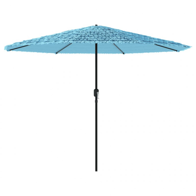 Parasol ogrodowy na stalowym słupku, niebieski, 324x324x247 cm