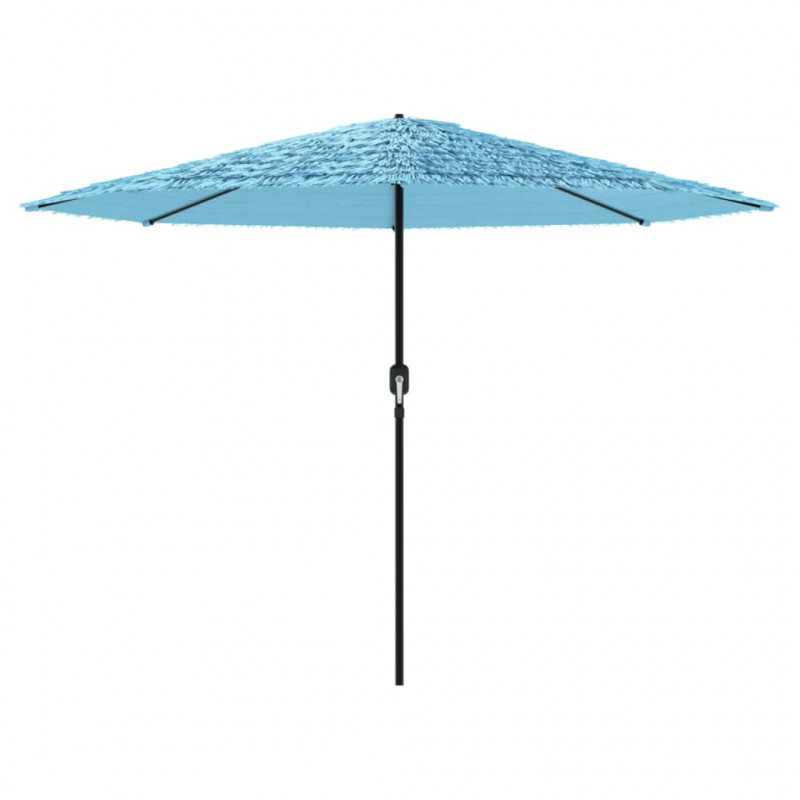 Parasol ogrodowy na stalowym słupku, niebieski, 324x324x247 cm