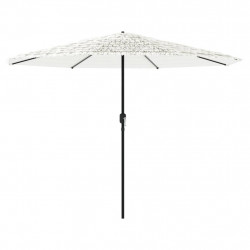 Parasol ogrodowy na stalowym słupku, biały, 324x324x247 cm