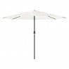 Parasol ogrodowy na stalowym słupku, biały, 324x324x247 cm