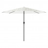 Parasol ogrodowy na stalowym słupku, biały, 324x324x247 cm