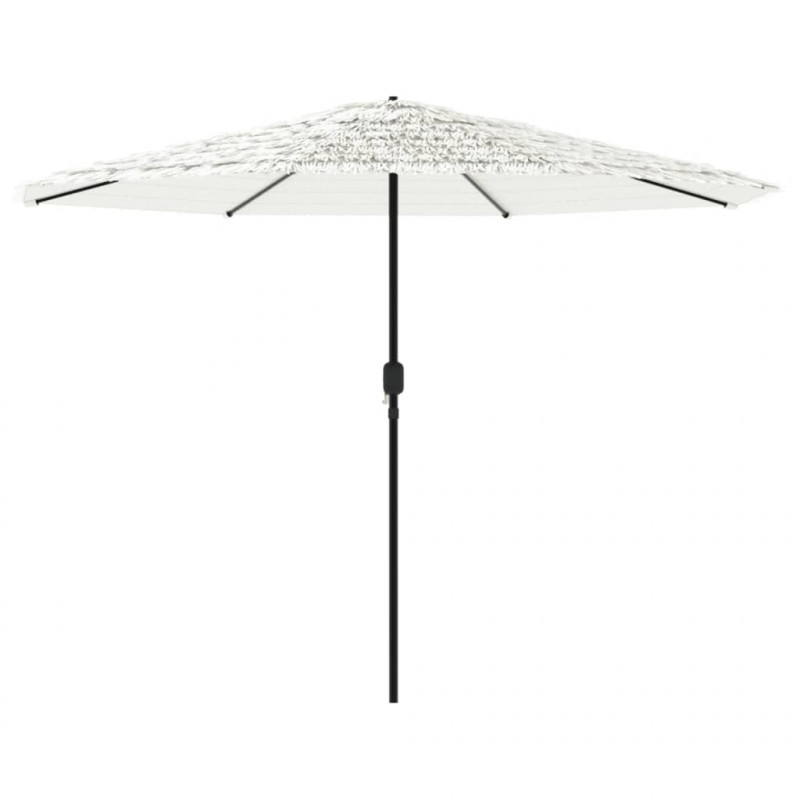 Parasol ogrodowy na stalowym słupku, biały, 324x324x247 cm