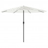 Parasol ogrodowy na stalowym słupku, biały, 324x324x247 cm