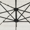 Parasol ogrodowy na stalowym słupku, biały, 324x324x247 cm