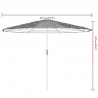 Parasol ogrodowy na stalowym słupku, biały, 324x324x247 cm