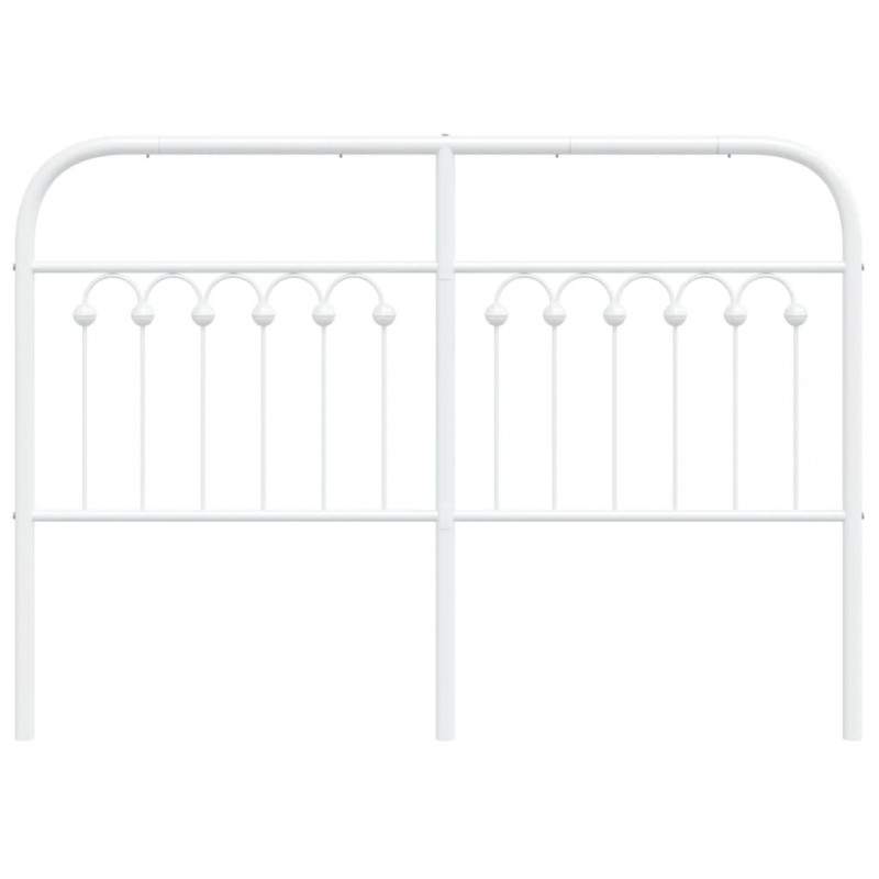 Metalowe wezgłowie, białe, 140 cm