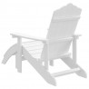 Krzesło Adirondack z podnóżkiem, HDPE, białe