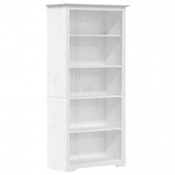 Biblioteczka BODO, biała, 82x40x173 cm, sosnowa, 5 półek