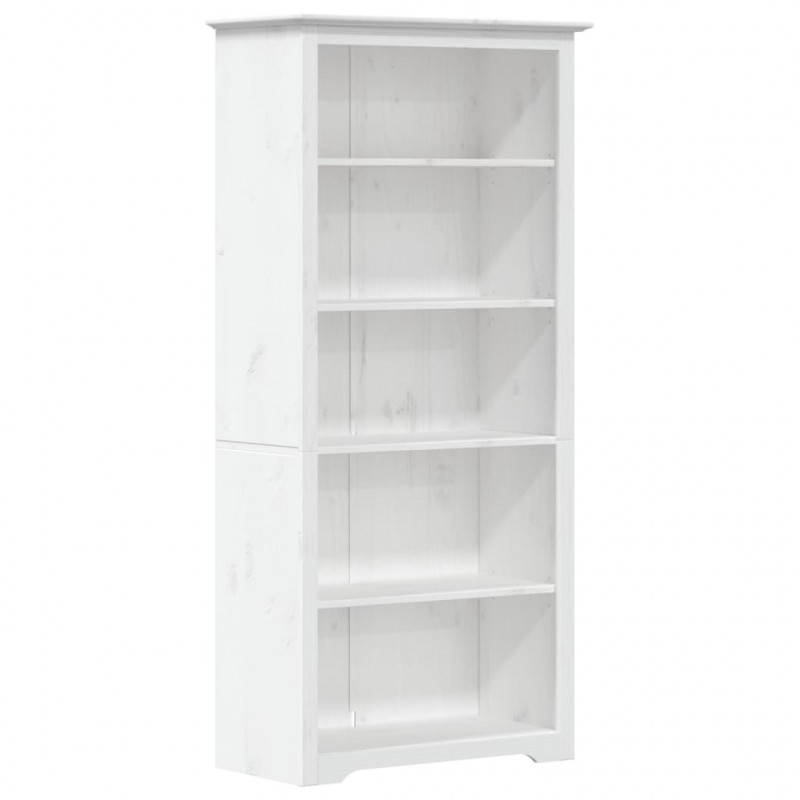 Biblioteczka BODO, biała, 82x40x173 cm, sosnowa, 5 półek