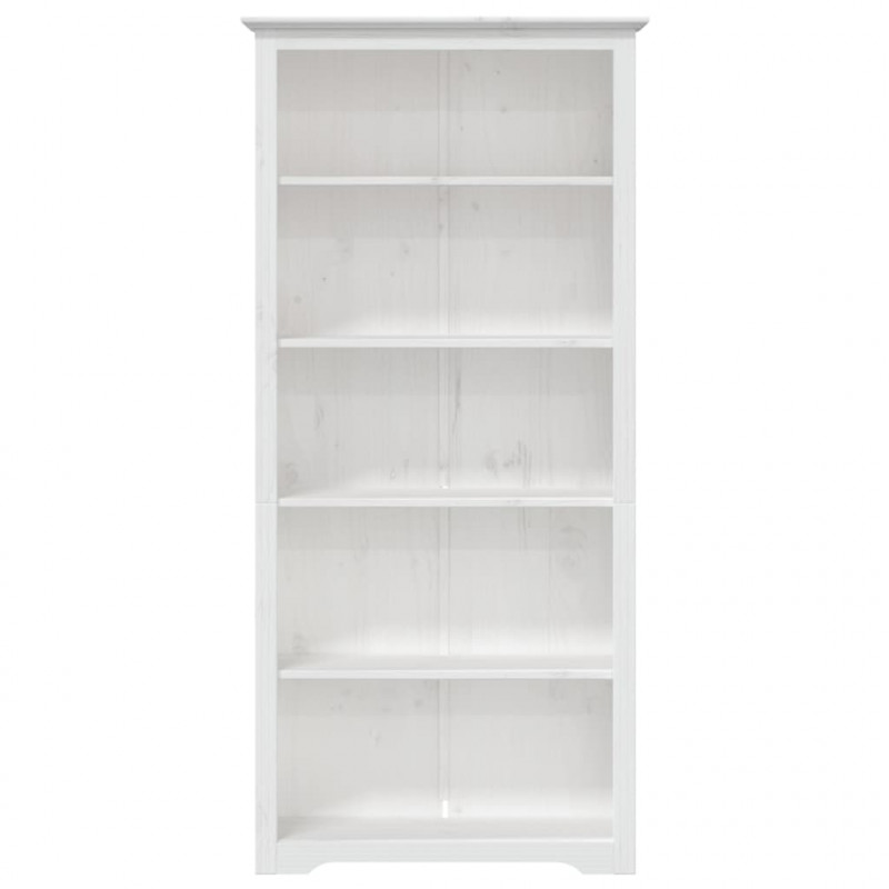 Biblioteczka BODO, biała, 82x40x173 cm, sosnowa, 5 półek