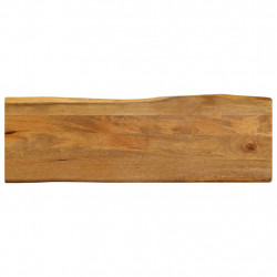 Blat stołu, 120x40x2,5 cm, naturalna krawędź, lite drewno mango