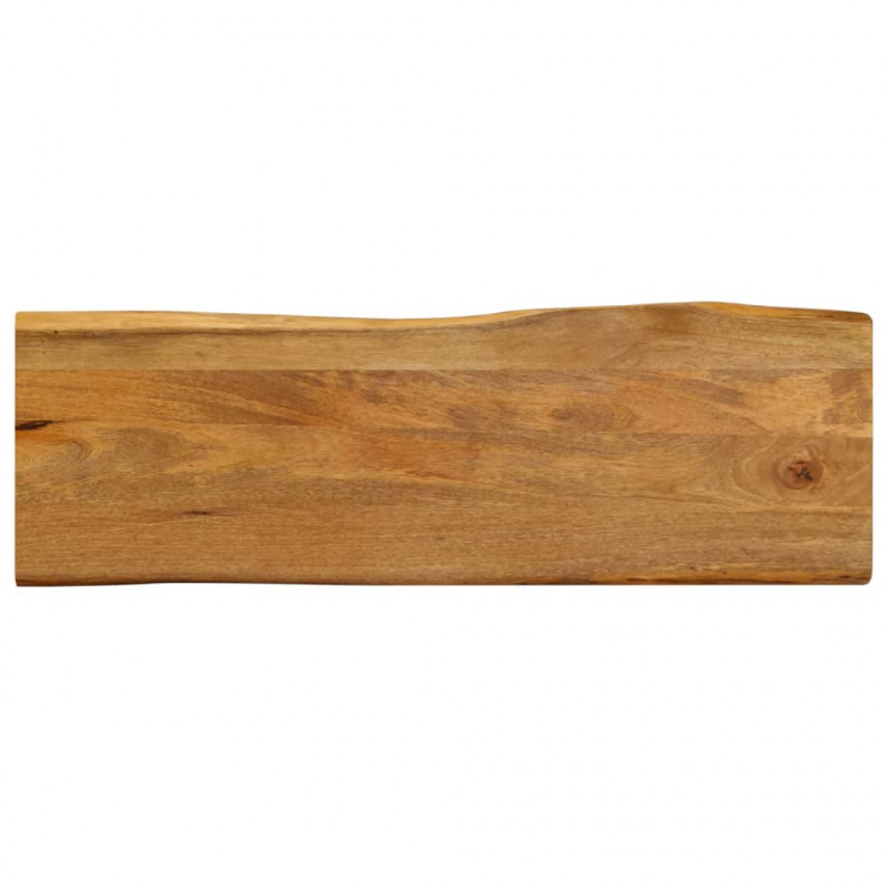 Blat stołu, 120x40x2,5 cm, naturalna krawędź, lite drewno mango