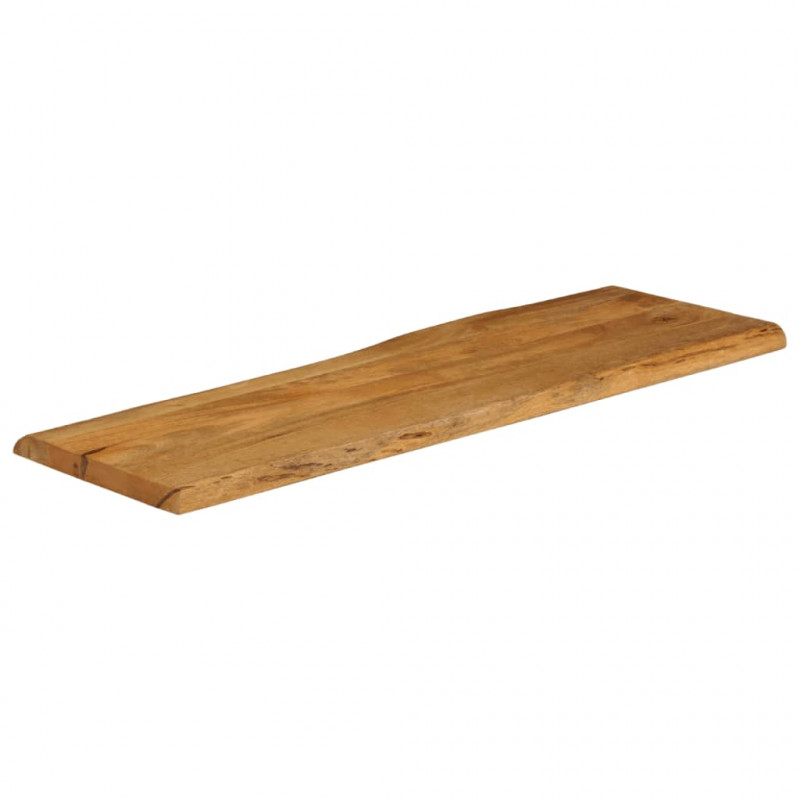 Blat stołu, 120x40x2,5 cm, naturalna krawędź, lite drewno mango