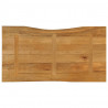 Blat stołu, 100x60x2,5 cm, naturalna krawędź, lite drewno mango