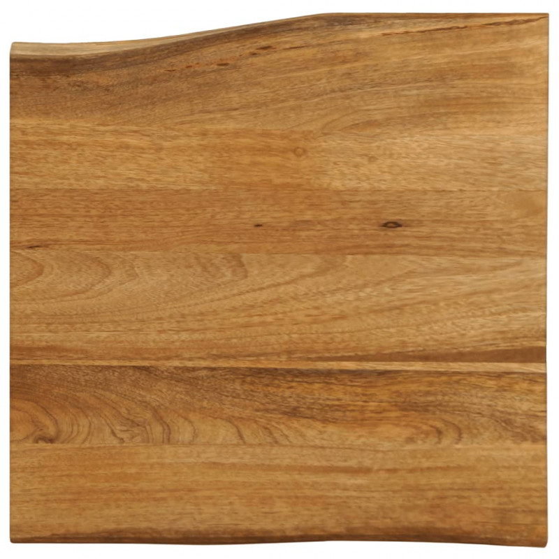 Blat stołu, 80x80x2,5 cm, naturalna krawędź, lite drewno mango