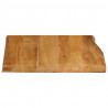 Blat stołu, 80x80x2,5 cm, naturalna krawędź, lite drewno mango